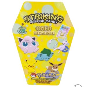 Pokémon: Striking Popping Candy Tin Case with 24K Gold Sticker – Korean
